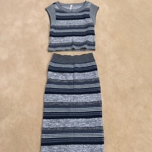 2 piece knit sweater/skirt set